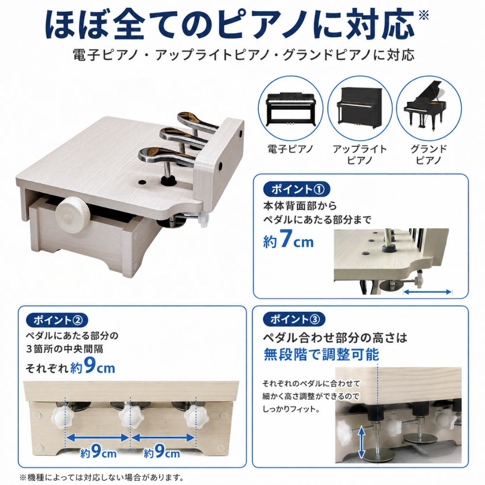 株式会社ピアノプラザ | ピアノ補助ペダル HP-805