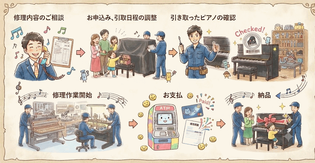 修理までの流れ